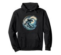 Dolphin Ocean Sea Dolphin Sea Ocean Animal Watercolor Pullover Hoodie