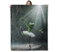 Dolphin Ocean Throw Blanket for Girls Boys Kids Adults, 50x60 in, Cozy Flannel Blanket for Bedroom, Camping, Couch, Room Decor, Fuzzy Warm Soft Gifts Ballet Frog