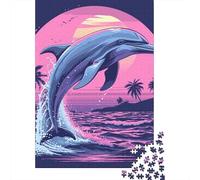 Dolphin Paper Jigsaw Puzzles for Adults 1000 Piece Toys Family Jigsaw Games Birthday Puzzle Educational Boys Girls 1000pcs (38x26cm)