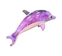 Dolphin Pool Float, Cartoon Inflatable Dolphin Toy Animal Pool Floats, PVC Aquatic Themed Decor Photo Props for Luau, Beach, Water Park, Birthday, Pool Party