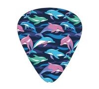 Dolphin Print 12 Pieces Guitar Picks For Guitars And Ukulele, Unique Guitar Present