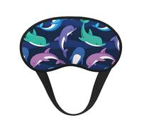 Dolphin Print Sleep Mask, Eye Sleeping Mask for Women and Men for Total Darkness, Reduces Puffy Eye Mask