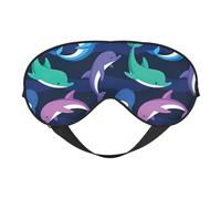 Dolphin Print Versatile Eye Mask Full Coverage Sleep Aid Lightweight Breathable Travel Camping