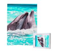 Dolphin Printed,500 Pieces Wooden Jigsaw Family Game Jigsaw Puzzles for Adults Teens