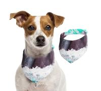 Dolphin Printed,Dog Bandanas Cotton Pet Scarf Adjustable Bibs for Pet,S