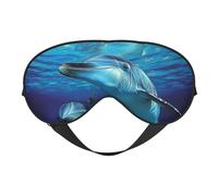 Dolphin Printed Eye Mask,Blackout Sleep & Eye Mask for Women,Sleep Mask with Adjustable Strap, Suitable for Both Bedtime and Travel