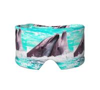 Dolphin Printed, Full Eye Covers Light Blocking Eye Mask Sleep Eye and Ear Muffs