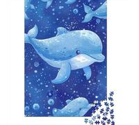 Dolphin Puzzle for Teenagers 1000 Pieces Puzzle Brain Teaser Puzzles For Adults 1000pcs (75x50cm)
