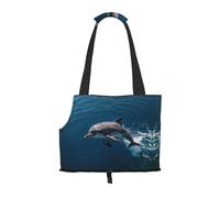 Dolphin Real sea Printed Portable Foldable pet Shoulder Bag, Suitable for Carrying Small Pets
