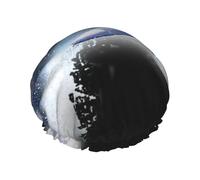 Dolphin Shower Caps Women Men Reusable Waterproof Non-Slip Quick-Dry Hair Large Cap Long Short Hair