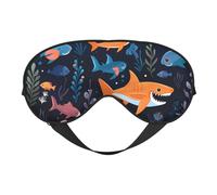 Dolphin Sleep Mask for Women & Men - Double-Sided Eye Mask with Adjustable Strap, Soft Silky Feel, Light-Blocking & Breathable for Travel, Nap, Shift Work, Yoga