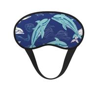 Dolphin Sleep Mask Soft Comfortable Eye Mask with Adjustable Strapblackout Eye Sleep Shade Cover for Women Girls Men Travel Yoga Nap Shift Work