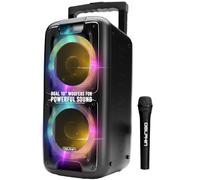 Dolphin SP-2100RBT Speaker Party | Portable Bluetooth Speaker on Wheels with Sound Activated Light Show | WaveSync™ Technology | 3400W Music Power