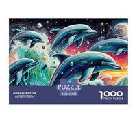 Dolphin SpaceMaster-Level Jigsaw Puzzles for Adults Embark on A 1000-Piece Advanced And Challenging Puzzle Games Journey - Positioned As The Ultimate Gift Jigsaw Puzzles for Adults And Kids Age 12 Ye