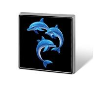 Dolphin Square Badge Cute Heart Brooch Pins Button Badges for Backpack Jackets Hats Decor