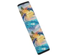 Dolphin Sunset Funny Car Seat Belt Pads Soft Shoulder Seatbelt Pads Protector Car Interior Accessories