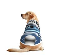Dolphin Swimming Dog Shirt Vest Dog Clothes- Breathable Cooling for Big Dogs, Sun Protection Comfort Wear for Golden Retriever, Husky, Alaska Outdoor Activities 5X-Large