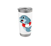 Dolphin Swimming Inflatable Float Summer Stainless Steel Insulated Tumbler