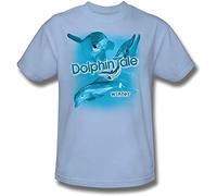 Dolphin Tale Winter Collage Slim Fit Adult T-Shirt in White(XX-Large)