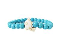 Dolphin Tracking Bracelet Handmade Natural Stone Beaded Bracelet Animal Elastic Stretch Bracelet Friendship Jewelry for Women Men Friend, Adjustable, Stone, no gemstone