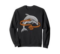 Dolphin Tshirt Men Women Orange Animal School Sport Fan Sweatshirt