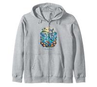 Dolphin Vacation City Nusa Dua Beach Destination Zip Hoodie
