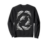Dolphin Vintage Sketch Art Ocean Animal Retro Nature Sweatshirt