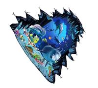 Dolphin Wall Decal Broken Art PVC Indoor Decor Sticker