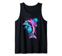 Dolphin Watercolor Ocean Sea Dolphin Sea Ocean Animal Tank Top