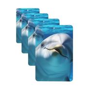 Dolphin with a Smile Car Air Freshener Cards for Women Men 4 Pack Cute Car Accessories Long Lasting Scent Car Diffuser Hanging Auto Aromatherapy Tablets Car Fresheners Gifts