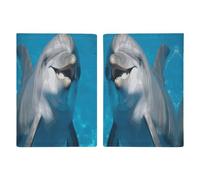 Dolphin with A Smile Passport Protector Slim Passport Holder for Travel Essentials Compact Passport Sleeve Lightweight Wallet for Travel, style, 20.3x13.8cm