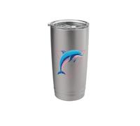 Dolphin with Pink Triangle Outline Stainless Steel Insulated Tumbler