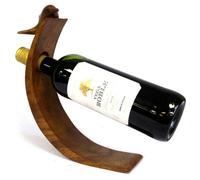 Dolphin Wooden Balance Wine Holder - Handcrafted Natural Suar Wood Gift