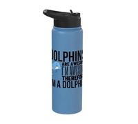 Dolphins are Awesome I'm Awesome I'm A Funny Dolphin Stainless Steel Insulated Water Bottle