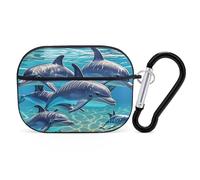 Dolphins Art AirPod Pro Case, Anti Scratch Hard PC Cover with Keychain, AirPod Pro 2nd/1st Case Accessories for Women Men, Black-Style