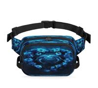 Dolphins Art Flower Waist Bag Multifunction Pack for Travel Sport Running Fanny Pack Bumbag Pouch Purse Belt Bag for Women Men Kids Girls Boys