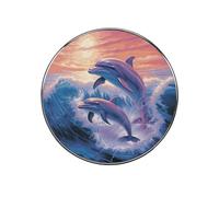 Dolphins Art Fridge Magnets - Decorative Alloy Refrigerator Magnets Strong Magnetic, Cute & Funny Magnet for Kitchen, Office, Whiteboard, 2 Inches Non-Scratch