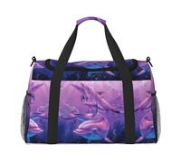 Dolphins Art Travel Duffel Bag Large Foldable Waterproof Overnight Bag Beach Swim Bags Pool Sports Gym