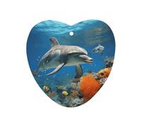 Dolphins Blue Car Air Freshener Hanging, Long Lasting Scented Car Aromatherapy Tablets, Love form Fragrance Scented Cards for Vehicles, Bedroom, Wardrobe White-style