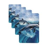 Dolphins Car Air Freshener Cards for Women Men 4 Pack Cute Car Accessories Long Lasting Scent Car Diffuser Hanging Auto Aromatherapy Tablets Car Fresheners Gifts