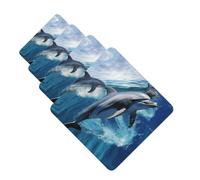 Dolphins Car Air Freshener Cards for Women Men 4 Pack Cute Car Accessories Long Lasting Scent Car Diffuser Hanging Auto Aromatherapy Tablets Car Fresheners Gifts