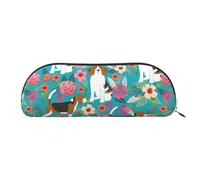 Dolphins Flowers Sea Starfish Coral Seashell Print Cosmetic Bags For Women,Receive Bag Makeup Bag Travel Storage Bag Toiletry Bags Pencil Case, Dog-, One Size