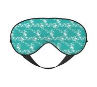Dolphins Flowers Sea Starfish Coral Seashell Printing All-Occasion Sleep Eye Mask with Double Sides Adjustable Strap Perfect for Shifts & Travel