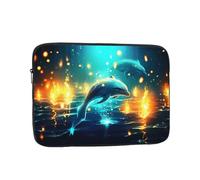 Dolphin'S Fun Ocean Laptop Sleeve Case 15 Inch Suitable for Notebook Computer Tablet Traveling Carrying Simple Case