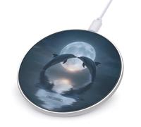 Dolphins In Love Moon Stylish Wireless Charger 10W Fast Charging Pad