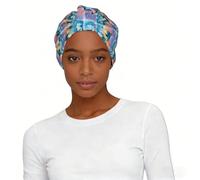 Dolphins in Love Print Printed Turban for Women Stretch Headscarf Hat Lightweight Sleep Cap Chemo Sensitive Skin Gift