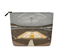 Dolphins in Love Printed Reusable Cosmetic Bag â€“ Travel Toiletry Organizer, Zipper Pouch for Makeup Accessories, Basketball Arena, One Size