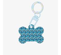 Dolphins in Love Printing Bone Shape Dog Tags Double Sided Personalized Pet Pendants for Dogs and Cats