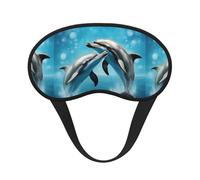 Dolphins in Love Sleep Mask 100% Light Blocking Eye Mask for Sleeping, Sleep Mask for Unisex for Travel/Nap