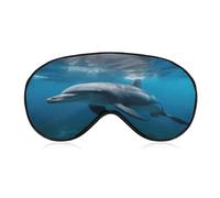 Dolphins in The Ocean1 Sleep Mask,Adjustable Strap Sleeping Mask, Complete Light Blocking Sleep Shade Cover,Soft Breathable Comfortable Blindfold for Women and Men